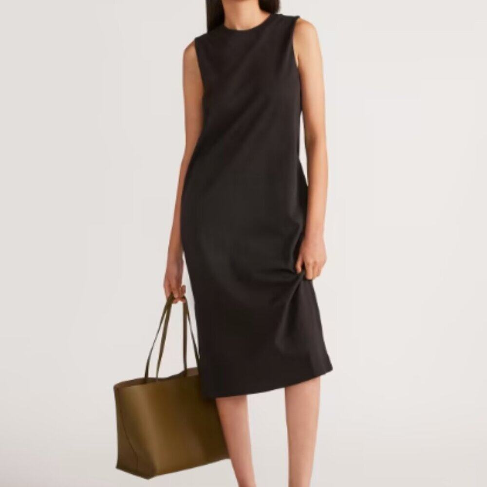 Everlane The Organic Cotton Weekend Tank Dress Black sz XS NWT